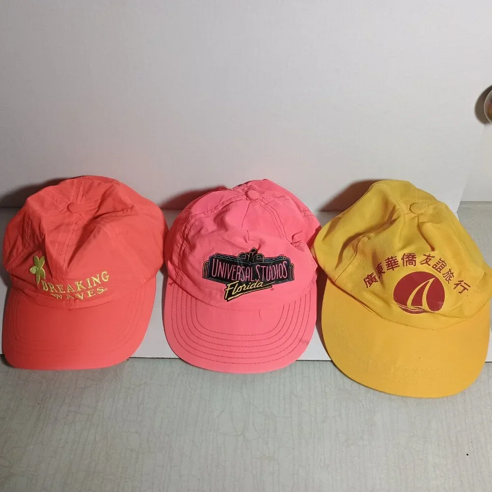 Universal Studios Set of 3 Baseball Cap/Hat Adult One Size Colorful Comfortable